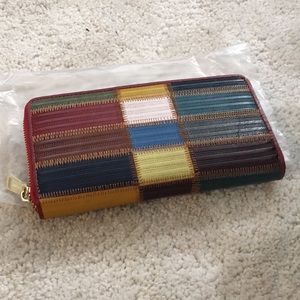 Colorful leather wallet